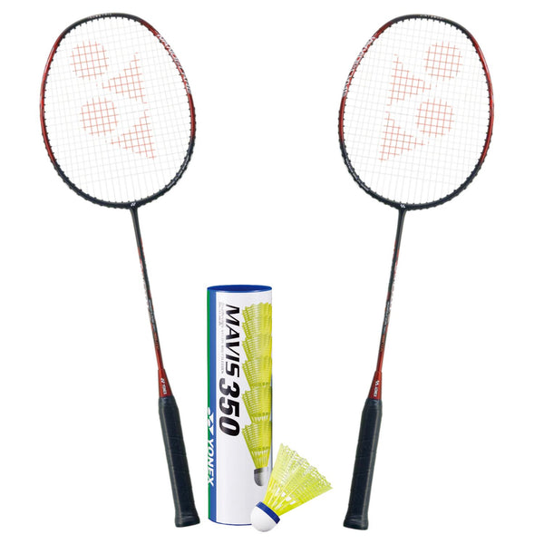 Yonex Nanoflare 001 Ability Badminton Combo Set (Black/Red)