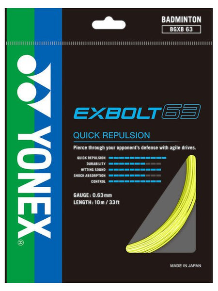 Yumi S　EXBOLT 63 Yonex Exbolt 63 10m Badminton String (3 Colors) - JoyBadminton