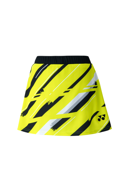 Yonex 26090 Women's Skirt with Inner Spats, lime yellow (500