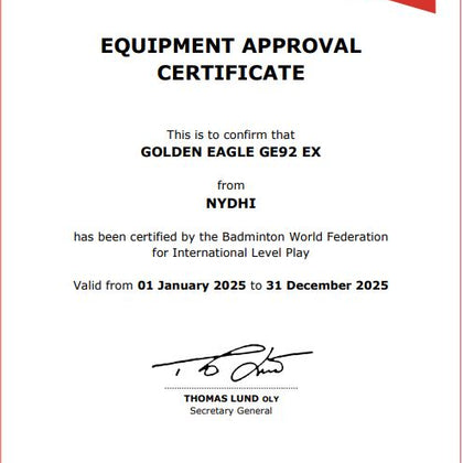 BWF Approved GE92 EX Golden Eagle Badminton Feather Shuttlecock