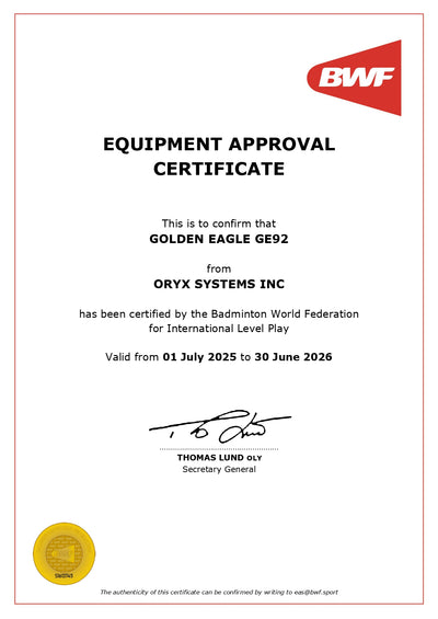 BWF Approved Golden Eagle GE92 Best Feather Badminton Shuttlecock