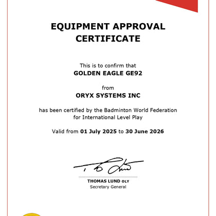 BWF Approved Golden Eagle GE92 Best Feather Badminton Shuttlecock