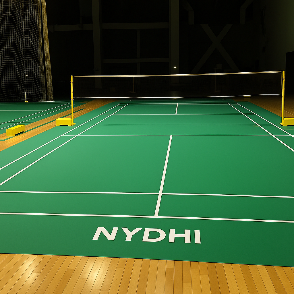 NYDHI NC1030 Velcro Portable Badminton Court Mat | 4.5 mm BWF Standard