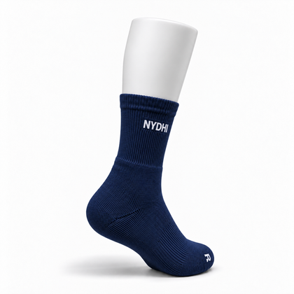 NYDHI 10060 Premium Cushioned Badminton Socks (Navy Blue)
