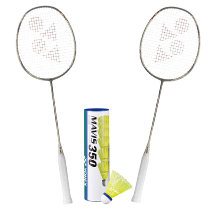 Yonex Astrox 77 Play Badminton Racket Combo Set (Light Beige) (Pre-Strung)