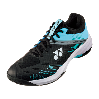 Yonex Power Cushion Cascade Accel Wide Badminton Shoes (Black/Ice Blue)