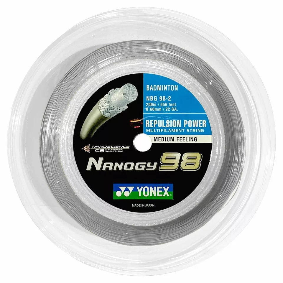 YONEX NANOGY 98 200Mロール 新品未使用 Yonex Nanogy 98 Badminton String Reel (200m)