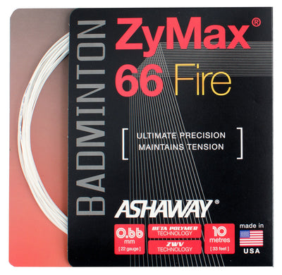 Ashaway Zymax 66 Fire Badminton String Set (10m)