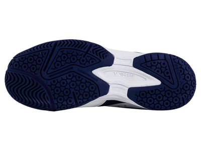 Victor A102-AB Unisex Badminton Shoes (Bright White/Blue Print)