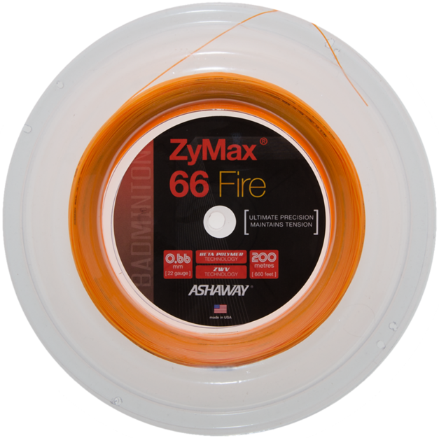 Ashaway Zymax 66 Fire 200m Badminton String Reel