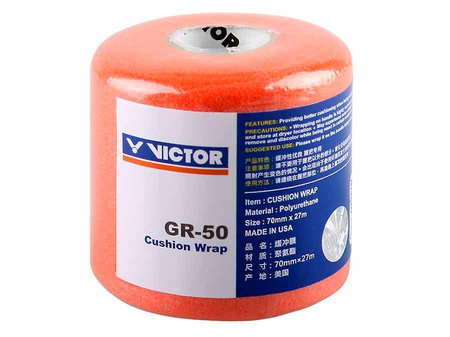 VICTOR Bande De Griffage Cushion Wrap GR-50 - Poignée Raquette Tennis Badminton Squash, Orange