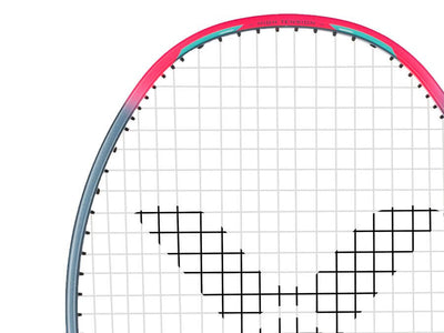 Victor Thruster K Hammer Light Badminton Racket (Grey/Pink) - Pre-Strung