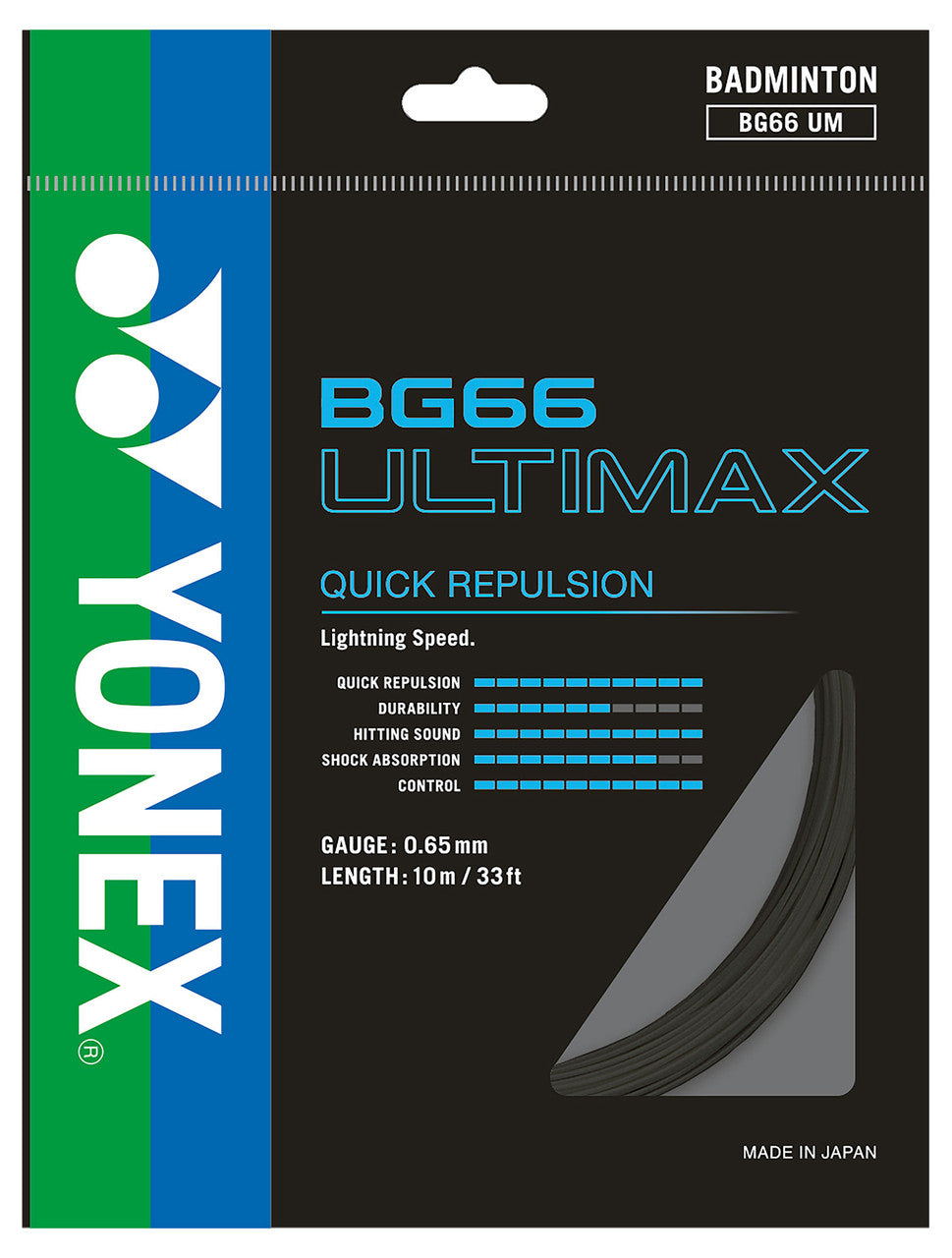Yonex BG-66 Ultimax Badminton String White, Yellow